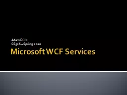 Microsoft WCF Services