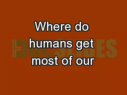 Where do humans get most of our