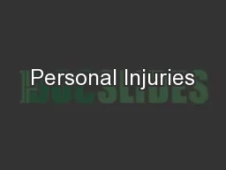 Personal Injuries