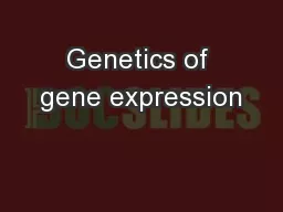 Genetics of gene expression