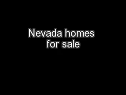Nevada homes for sale