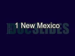 1 New Mexico