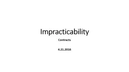 Impracticability