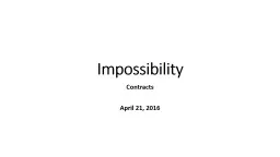 Impossibility