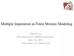Multiple Imputation in Finite Mixture Modeling