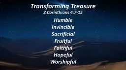 Transforming Treasure