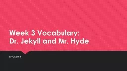 Week 3 Vocabulary: