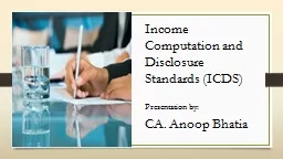 Income Computation and Disclosure Standards (ICDS)