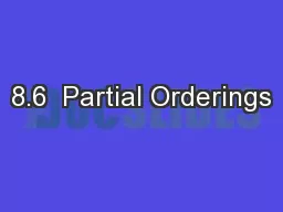 8.6  Partial Orderings