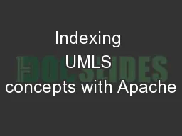 Indexing UMLS concepts with Apache