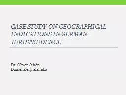 Case study on geographical indications in German jurispru