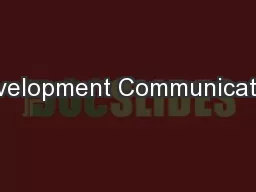 Development Communication