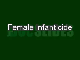Female infanticide