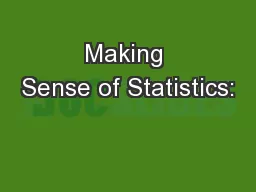 Making Sense of Statistics: