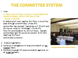 THE COMMITTEE SYSTEM