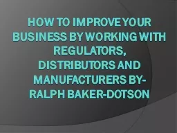 How to Improve your Business by Working with Regulators,