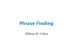 Phrase Finding