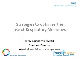 Strategies to optimise the use of Respiratory