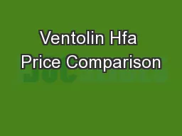 Ventolin Hfa Price Comparison