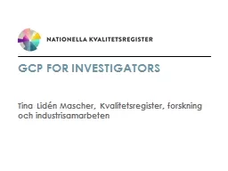 GCP for Investigators