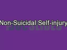 Non-Suicidal Self-injury