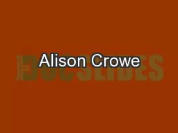 Alison Crowe