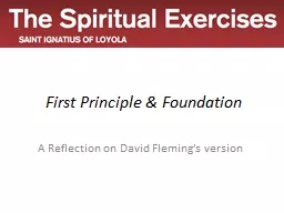 First Principle & Foundation