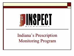 Indiana’s Prescription Monitoring Program