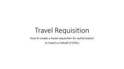Travel Requisition