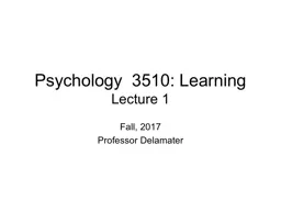 Psychology  3450W: Experimental Psychology