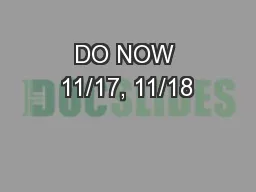 DO NOW 11/17, 11/18