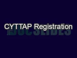 CYTTAP Registration