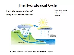 The Hydrological Cycle