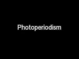 Photoperiodism