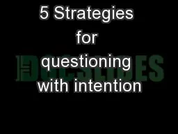 5 Strategies for questioning with intention
