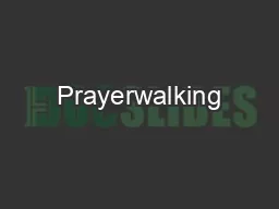Prayerwalking