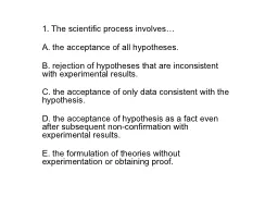 1.  The scientific process