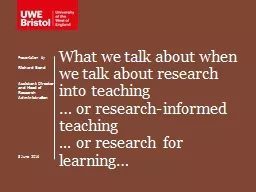 What we talk about when we talk about research into