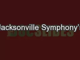 Jacksonville Symphony’s