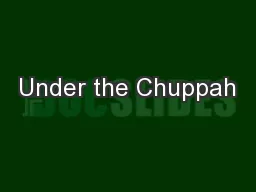 Under the Chuppah