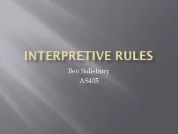 Interpretive Rules