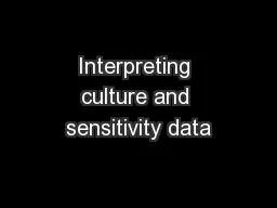 Interpreting culture and sensitivity data
