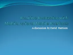 Intuitive Interaction with Multifunctional Mobile Interface