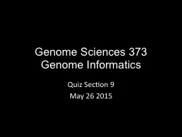 Genome Sciences 373