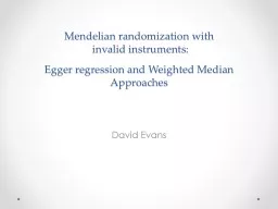Mendelian randomization with