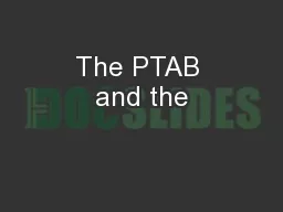 The PTAB and the