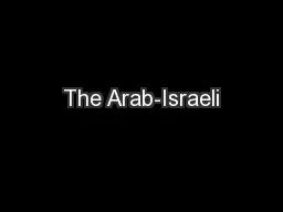 The Arab-Israeli