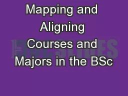 Mapping and Aligning Courses and Majors in the BSc