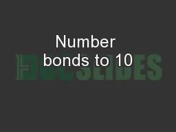 Number bonds to 10