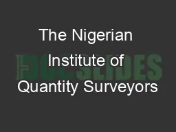 The Nigerian Institute of Quantity Surveyors